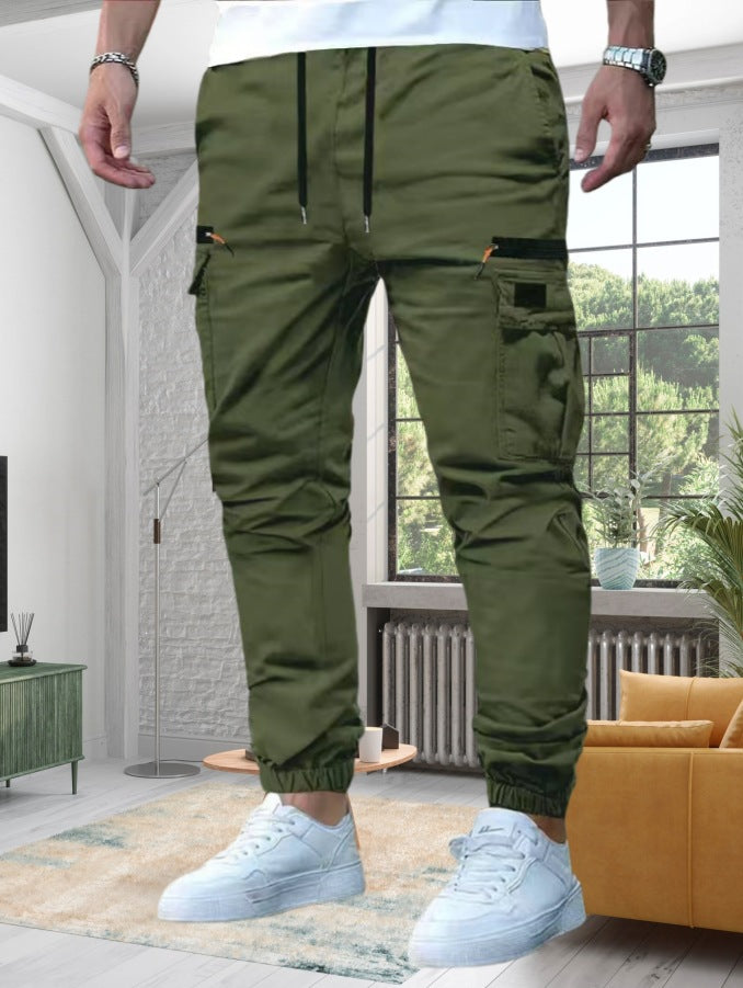 Herren Cargo-Jogginghose mit multifunktionalen Reißverschluss- und Klappentaschen, elastischem Bund & Bündchen Echo Archiv