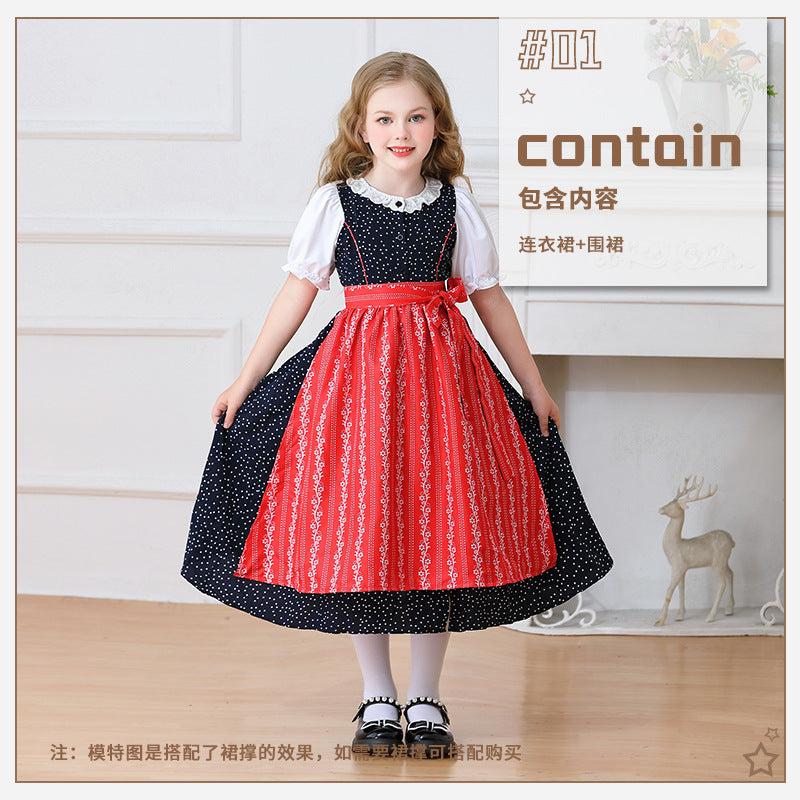 Damen nan traditionelles Dirndlkleid für Mädchen mit abnehmbarer Schürze Echo Archiv
