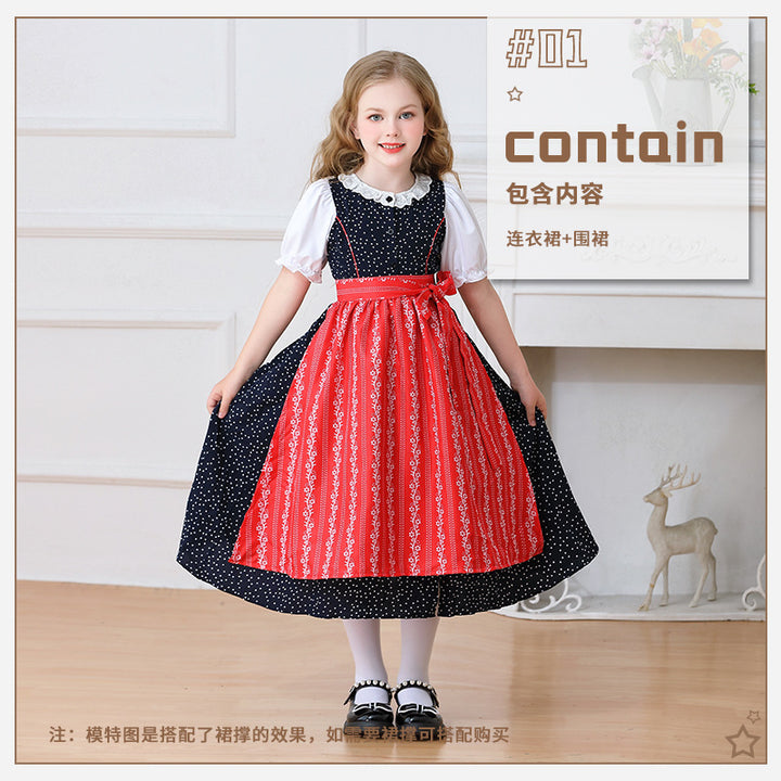 Damen nan traditionelles Dirndlkleid für Mädchen mit abnehmbarer Schürze Echo Archiv