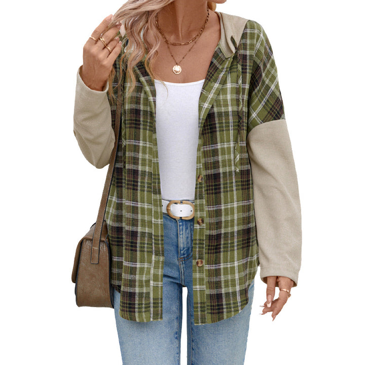 Damen Lässige Karierte Overshirt Echo Archiv