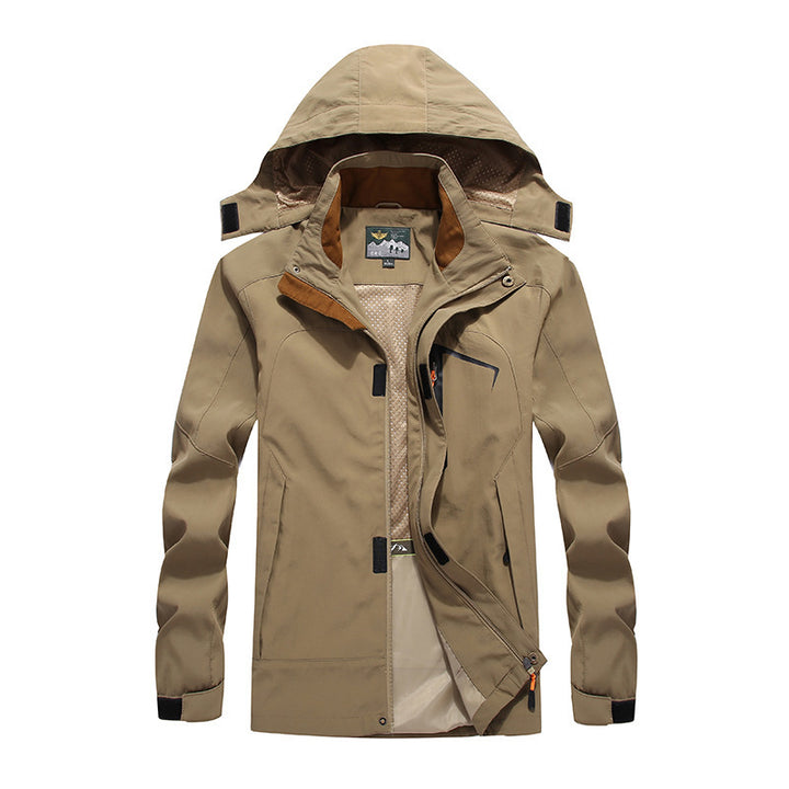 Herren wasserabweisende Outdoorjacke im technischen Parkastil mit abnehmbarer Kapuze Echo Archiv
