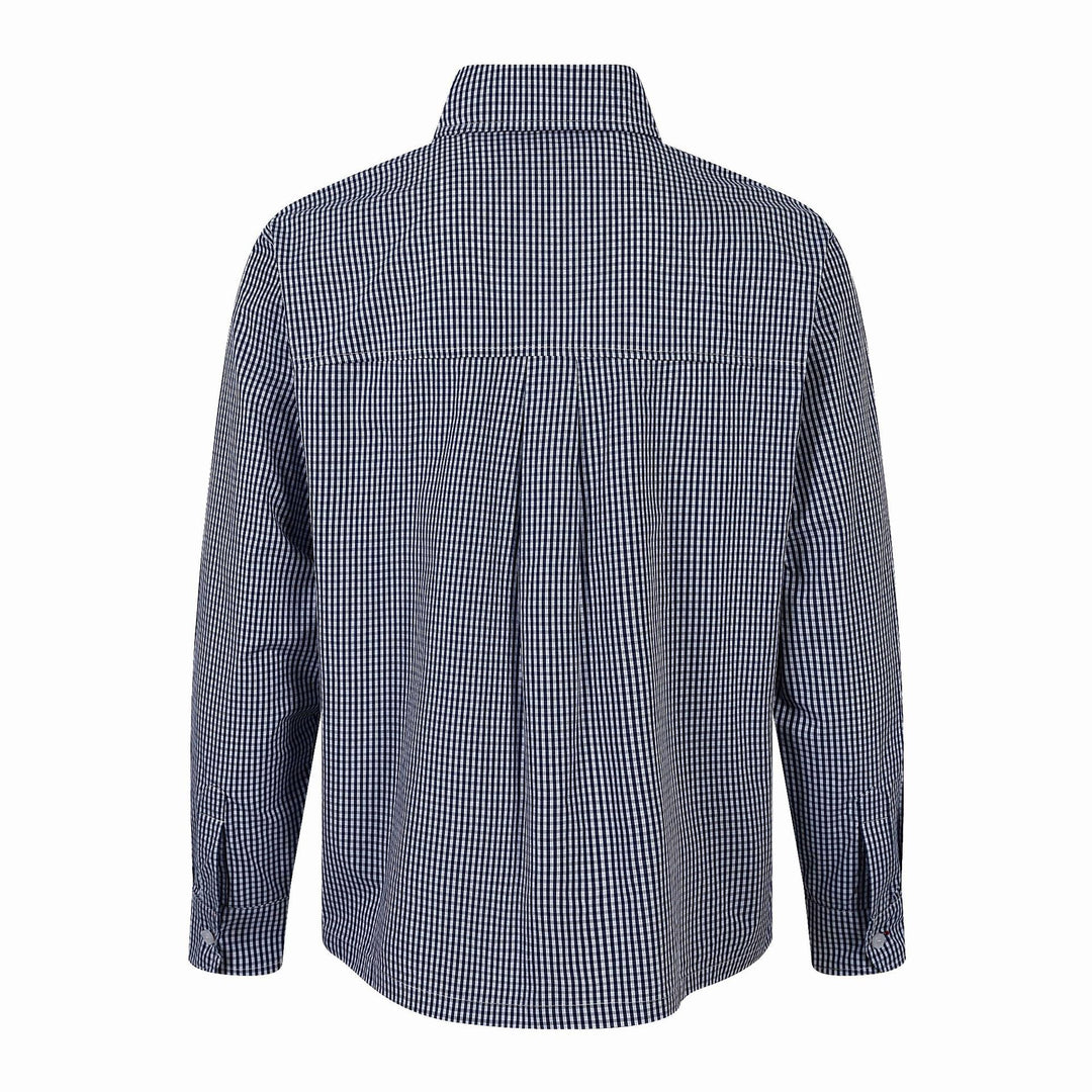 Herren Kariertes Gingham-Hemd mit Button-Down-Kragen und Bruststickerei Echoarchiv