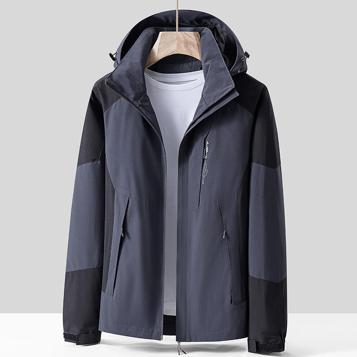 Unisex Atmungsaktive Softshell-Outdoorjacke im Colorblock-Design mit regulierbarer Kapuze und verdecktem Zweiwege-Reißverschluss Echo Archiv
