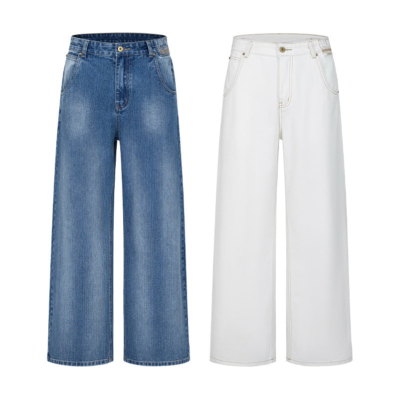 Damen Ultraweit geschnittene Canvas-Five-Pocket-Hose mit tiefer Bundlinie Echo Archiv