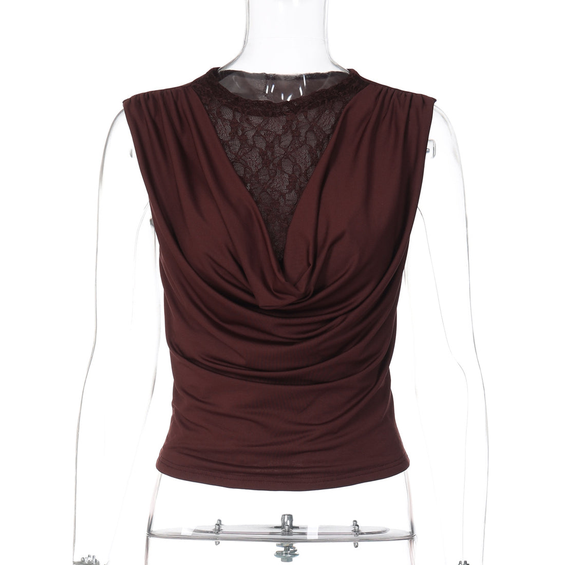 Damen Elegantes Oberteil mit raffinierter Spitzenpartie – Élovi
