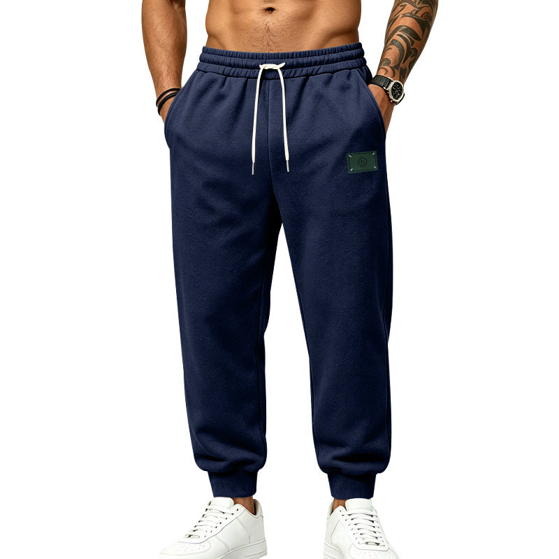 Herren Relax-Fit Jogginghose mit angerauter Innenseite, elastischem Bund und Kordelzug Echoarchiv