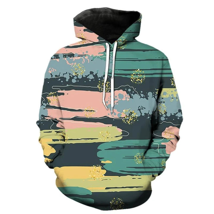 Damen Kreativer Kapuzenpullover mit abstraktem Design Echoarchiv