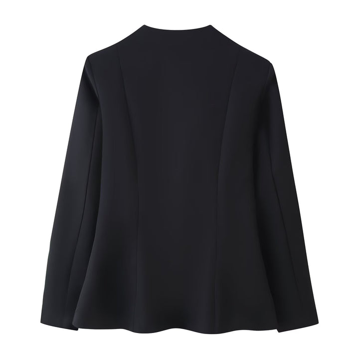 Damen Kurze Taillierte Jacke mit herzförmigem Cut-Out und Schößchen Echoarchiv
