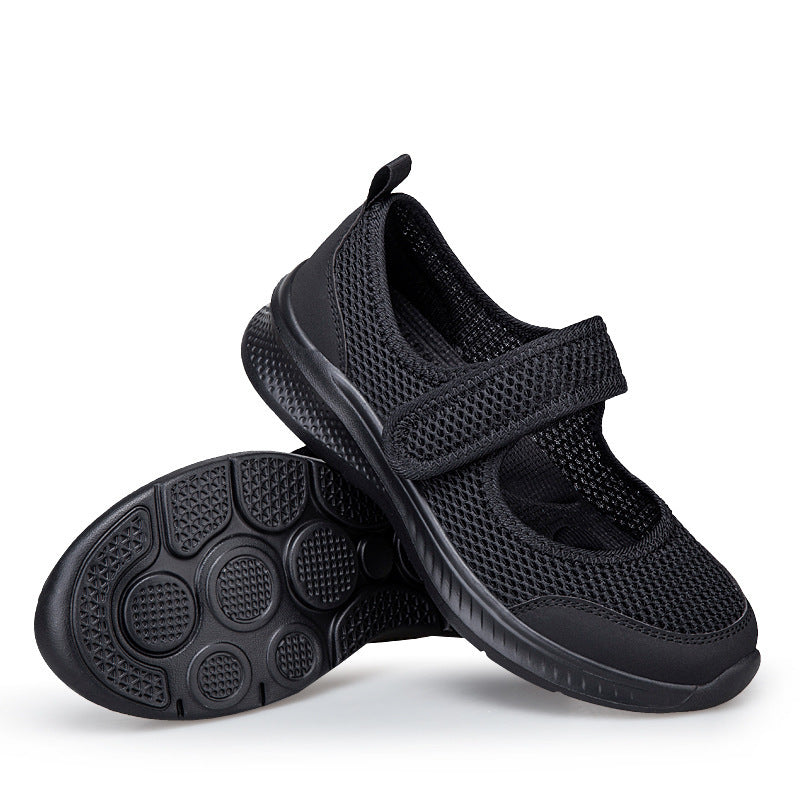 Damen nan Klett-Riemen-Sneaker im Ballerina-Stil mit atmungsaktivem Meshoberteil und flexibler Leichtsohle Echo Archiv