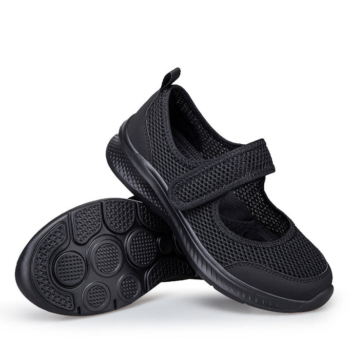 Damen nan Klett-Riemen-Sneaker im Ballerina-Stil mit atmungsaktivem Meshoberteil und flexibler Leichtsohle Echo Archiv