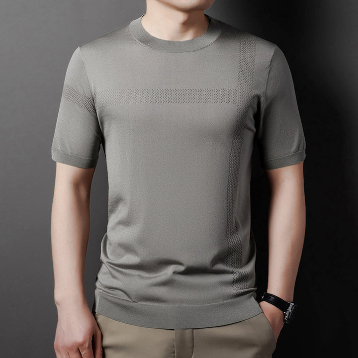 Herren sportliches T-Shirt mit atmungsaktiven Netzpaneelen Echoarchiv