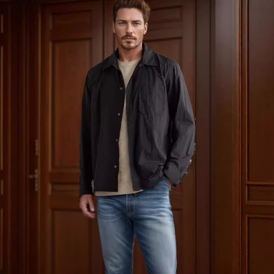 Herren leichte Übergangsjacke mit praktischen Taschen Echoarchiv