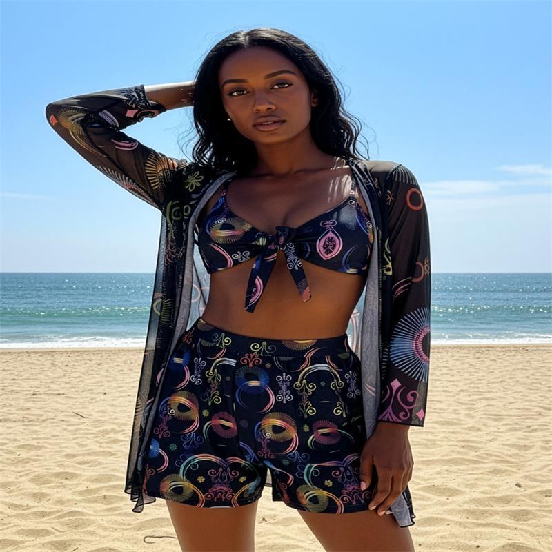 Damen Bikini-Set mit modischem Kimono Echo Archiv