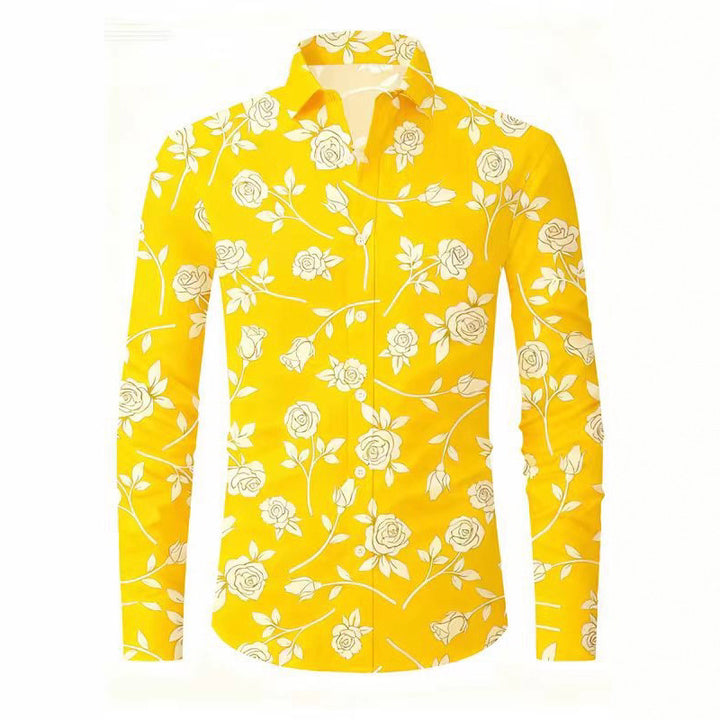 Herren Bluse mit floralem Design Echoarchiv
