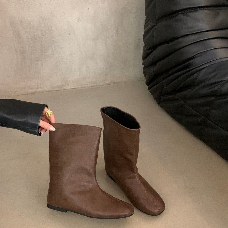 Damen Modische Stiefel ohne Schnürung Echo Archiv