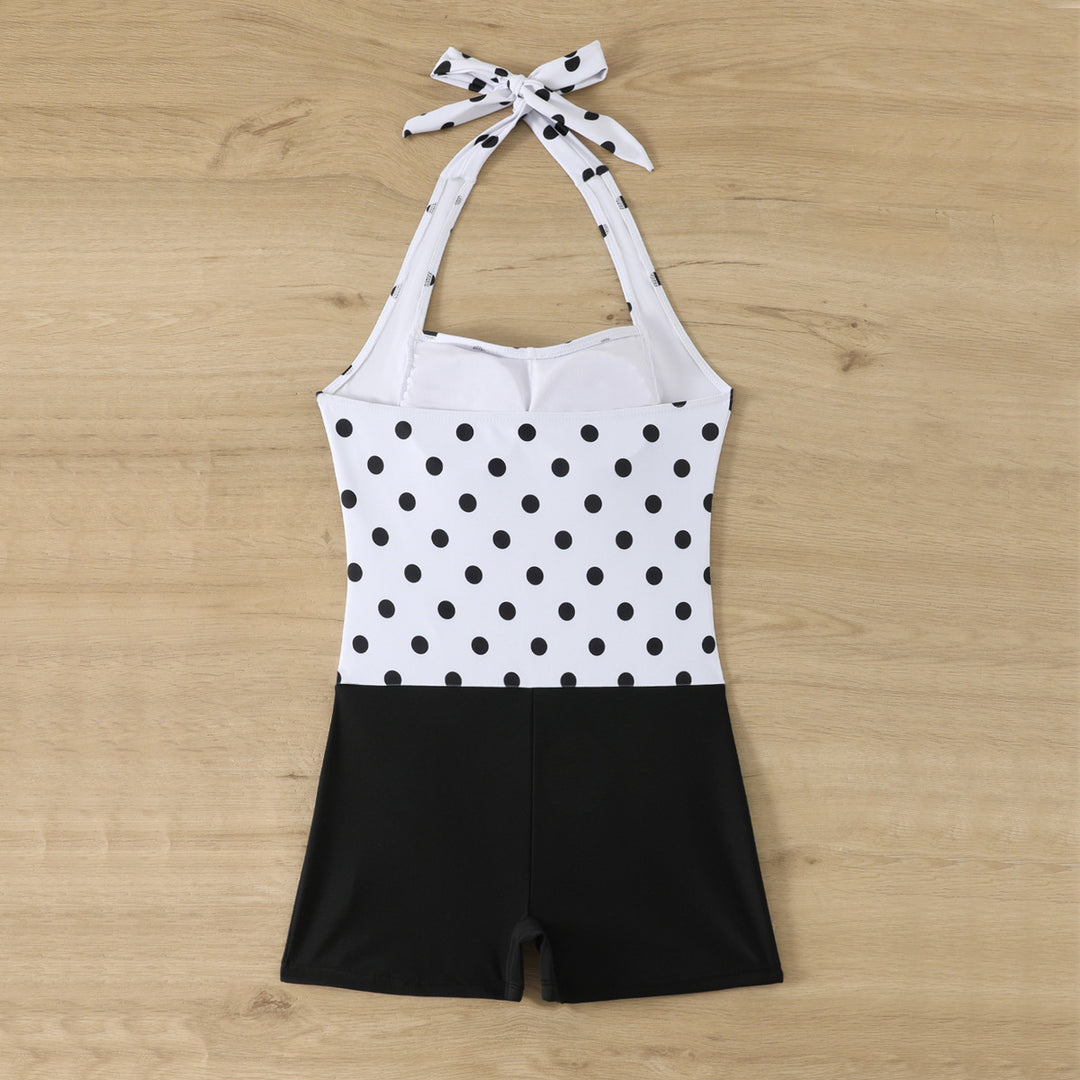 Damen Einteiliger Badeanzug mit Rüschendetails und Hüftshorts Echo Archiv