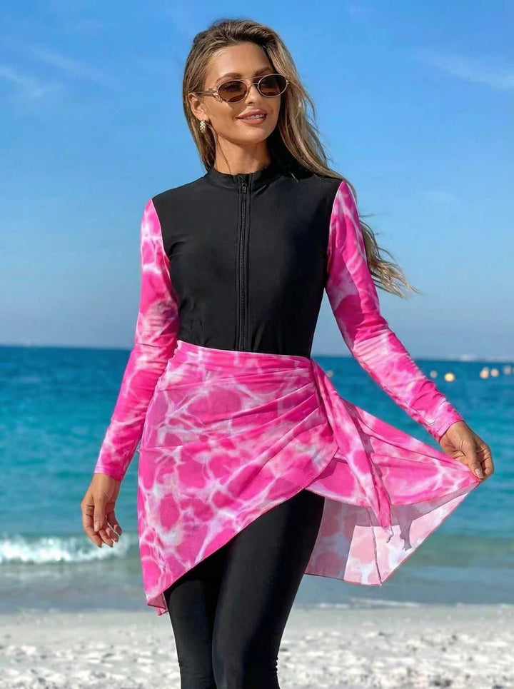 Damen modischer Rashguard mit Wickelrock Echo Archiv