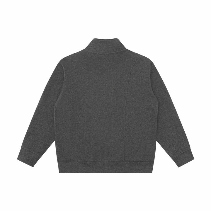 Unisex Leichte Stehkragen‑Jacke aus Fischgrät‑Struktur mit durchgehendem Reißverschluss Echoarchiv