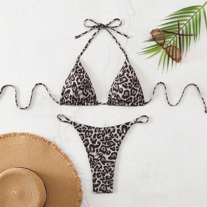 Damen Triangel-Bikini mit modischem Leopardenmuster Echo Archiv