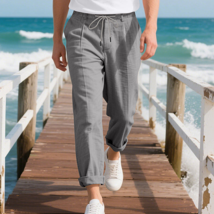 Herren leichte, atmungsaktive Strandhose mit verstellbarem Kordelzug und praktischen seitlichen Taschen Echoarchiv