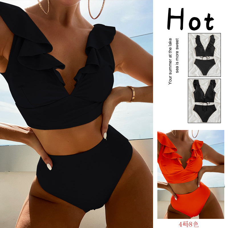 Damen Bikiniset mit verspielten Rüschendetails Echo Archiv