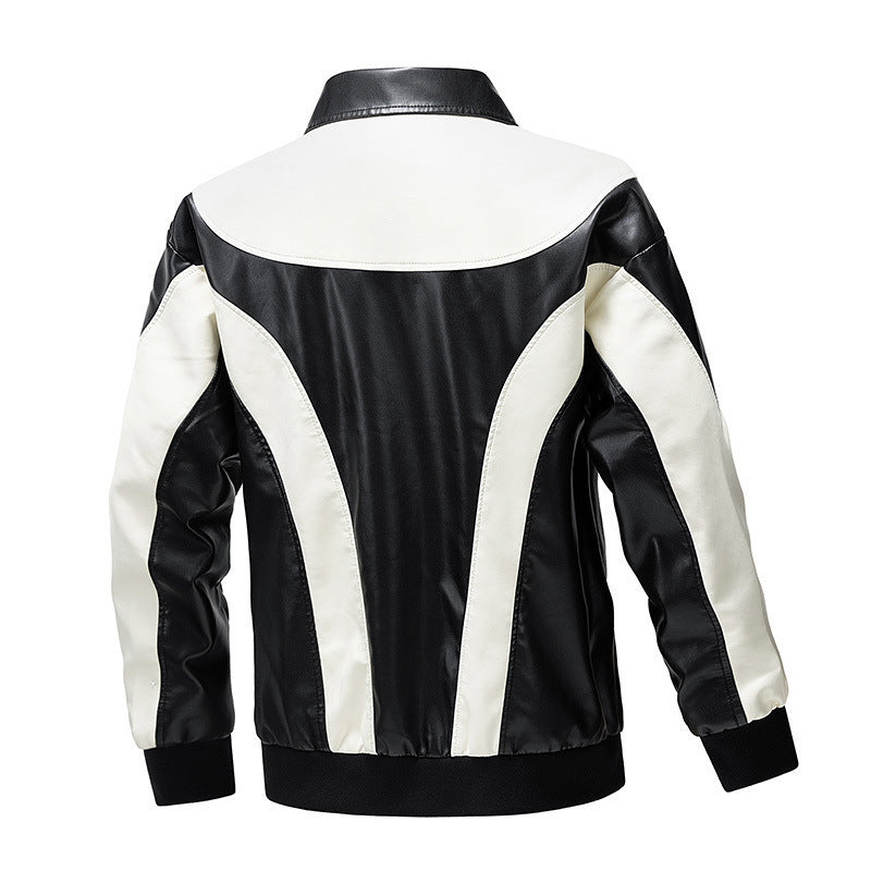 Herren Modische Retro-Lederjacke Echo Archiv