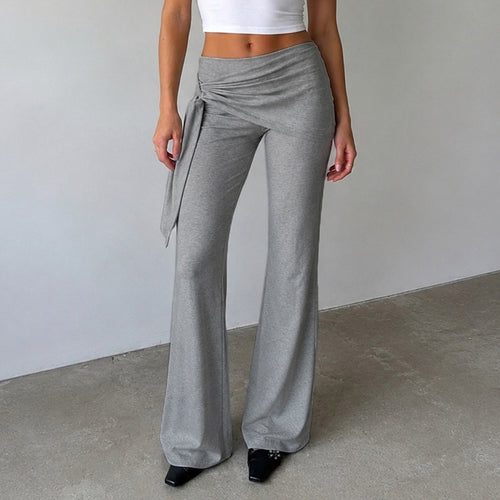 Damen Flair-Loungehose mit Wickelbund, Bindeschal und weitem Schlag Echo Archiv