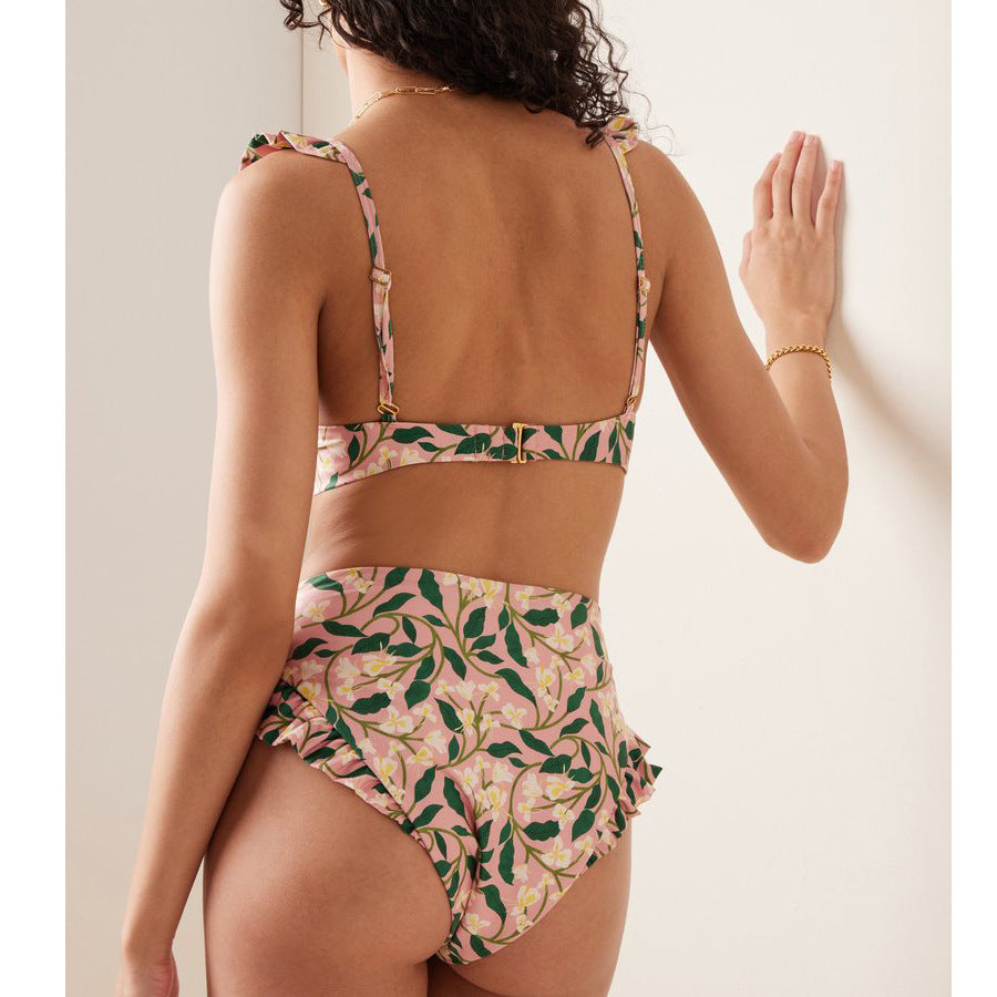 Damen Bikiniset mit verspielten Rüschendetails Echo Archiv