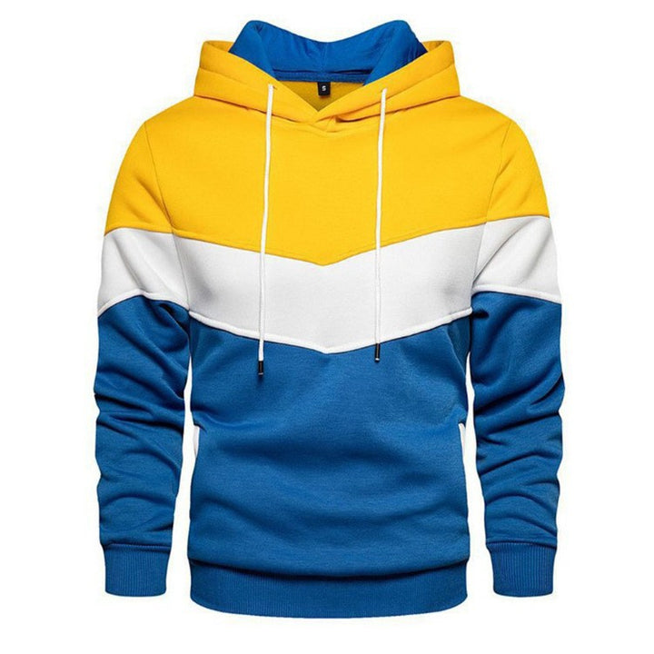 Herren Sport Hoodie mit geometrischem Farbdesign Echoarchiv