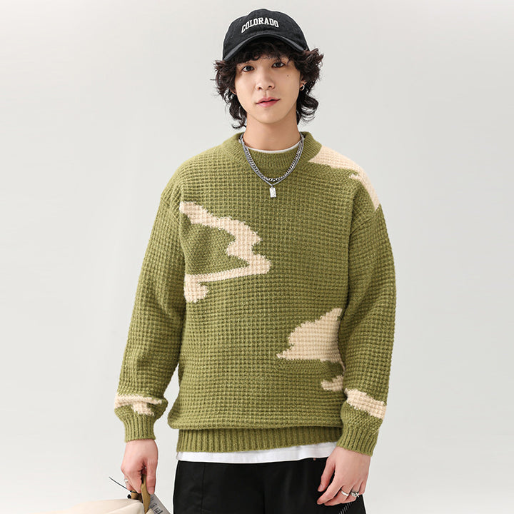 Herren Lässiger Strickpullover mit modischem Muster Echoarchiv