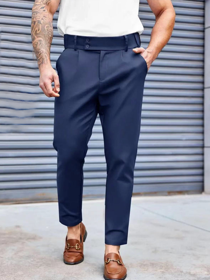 Herren Elegante Chinohose mit elastischem Bund und klassischem Schnitt Echoarchiv