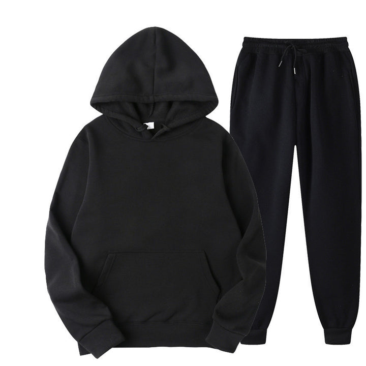 Unisex nan gemütliches Hoodie-Jogginganzug-Set mit Kängurutasche, elastischem Tunnelzugbund und gerippten Bündchen Echo Archiv
