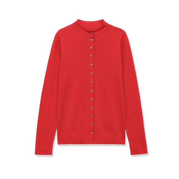 Damen Feinstrick-Cardigan mit Knopfleiste und Rundhalsausschnitt Echo Archiv