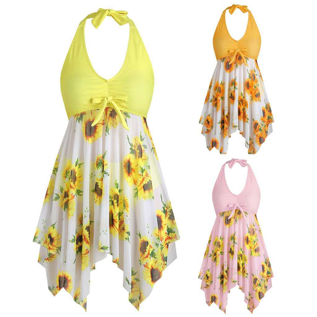 Damen Strandkleid mit verspieltem Blumendesign Echo Archiv