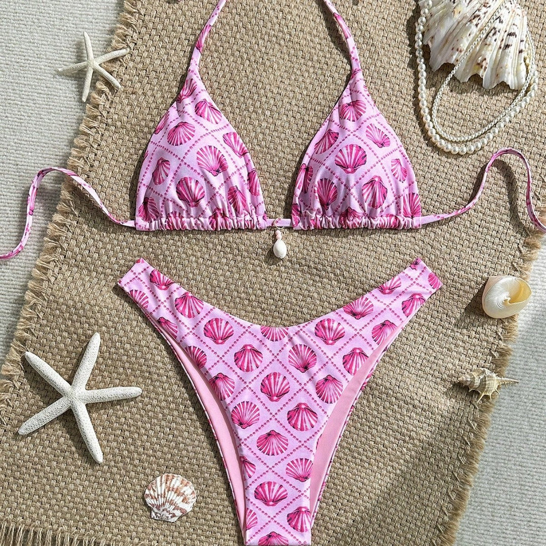 Damen Triangel-Bikini mit Muschelmotiv Echo Archiv