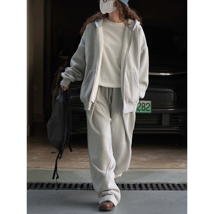 Damen Extraweites Kapuzen‑Sweatshirt mit Reißverschluss und weichem Fleecefutter Echoarchiv