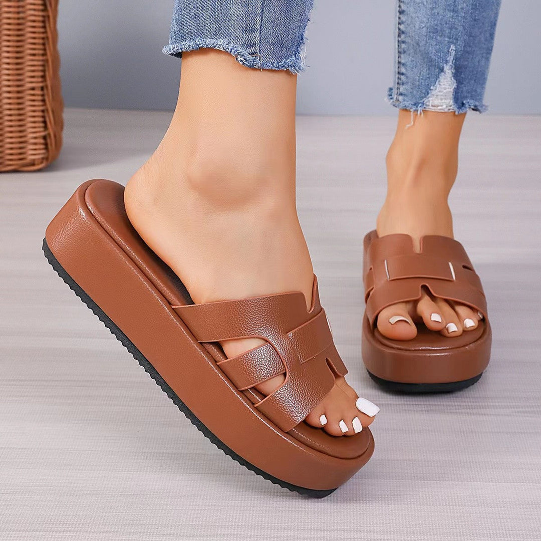 Damen Komfortable Falt-Sandalen mit breitem Riemen und ergonomischer Sohle Echoarchiv