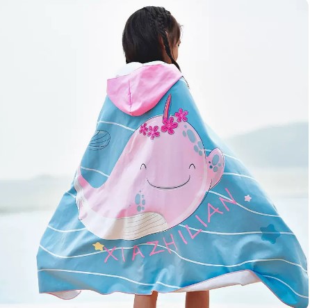 Unisex Strandponcho mit Hai-Motiv Echo Archiv