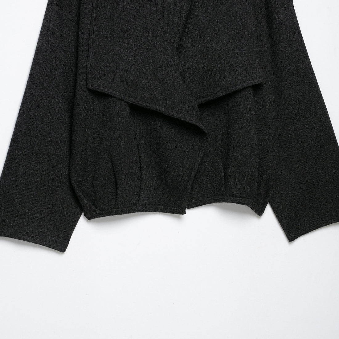 Damen Kurz geschnittener offener Wollmix-Cardigan mit großem Schalkragen und kastiger Cropped‑Silhouette Echoarchiv