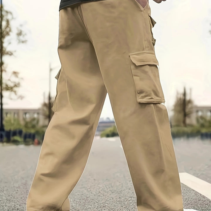 Herren Relaxed-Fit Utility-Cargohose mit großen Klappfächern und elastischem Beinabschluss Echo Archiv
