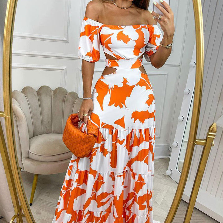 Damen Sommerliches Maxikleid mit Cut-Outs und floralem Design Echoarchiv