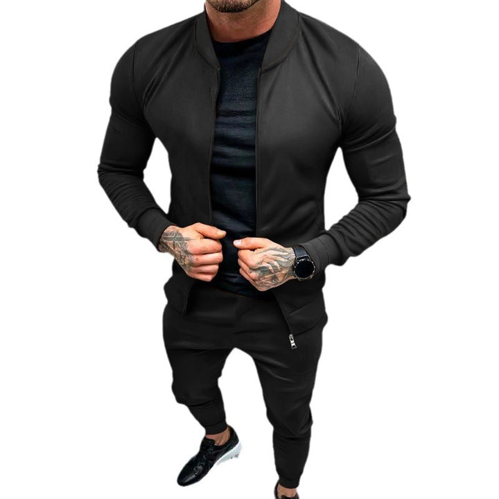 Herren sportliches Jogginganzug mit modischem Reißverschluss und atmungsaktiven Materialien Echoarchiv