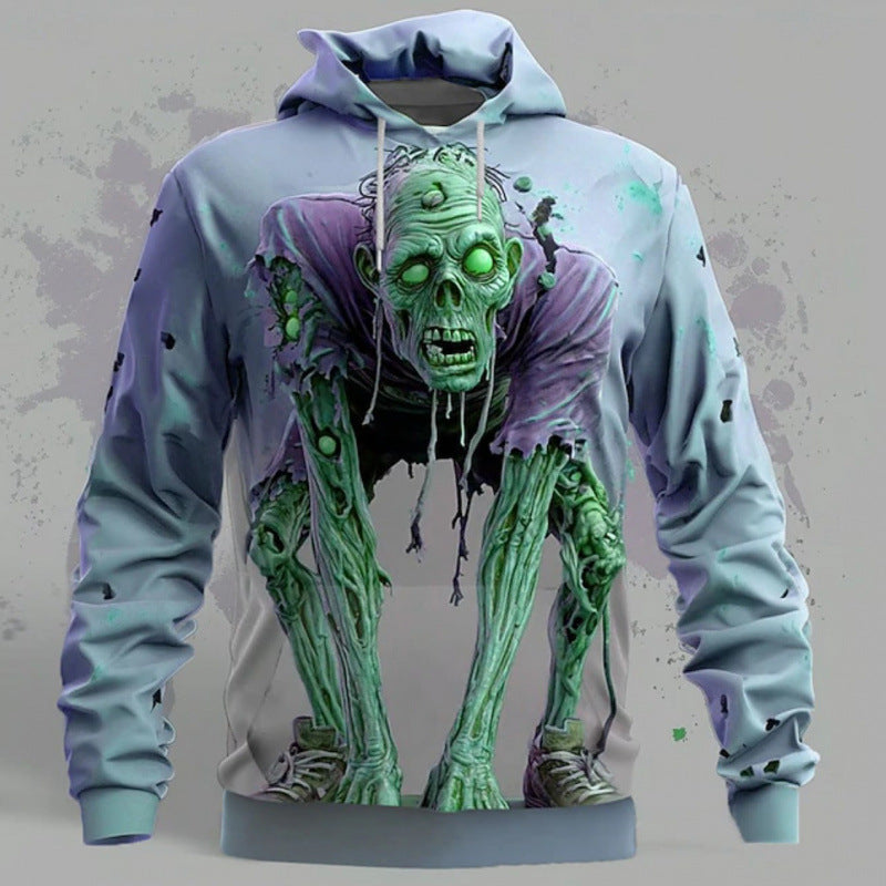 Herren Kapuzenpullover mit kreativem Zombie-Motiv Echoarchiv