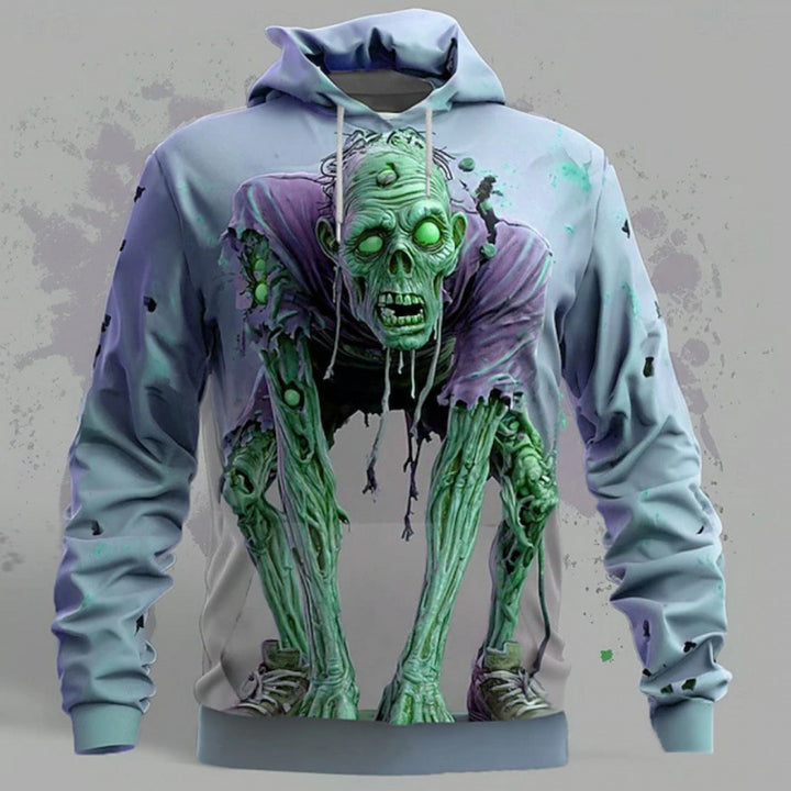 Herren Kapuzenpullover mit kreativem Zombie-Motiv Echoarchiv