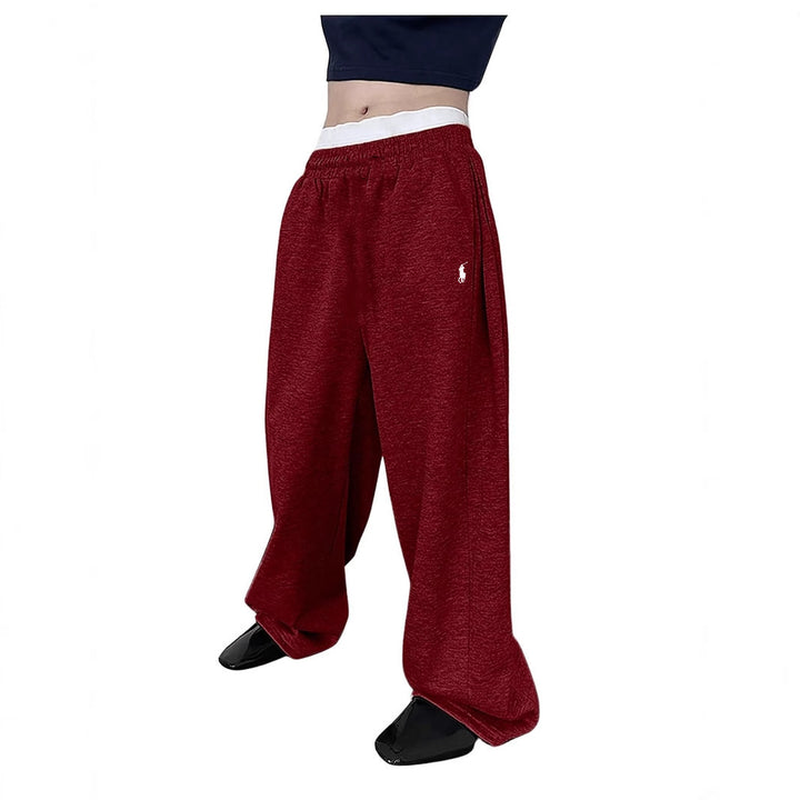 Herren Weite Baggy-Sweathose mit elastischem Bund und Sticklogo Echo Archiv