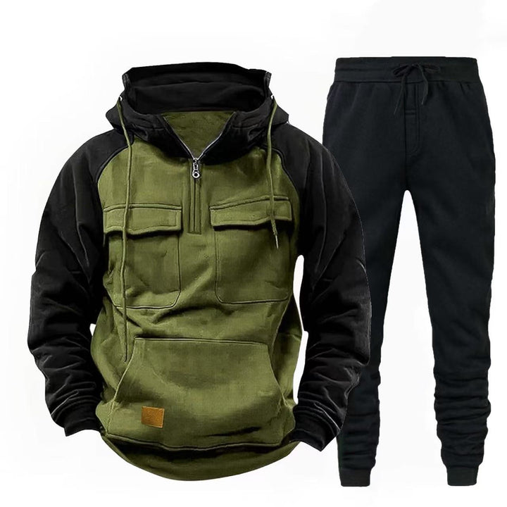 Herren funktionale Kapuzenjacke mit Reißverschluss und Jogginghose Echoarchiv