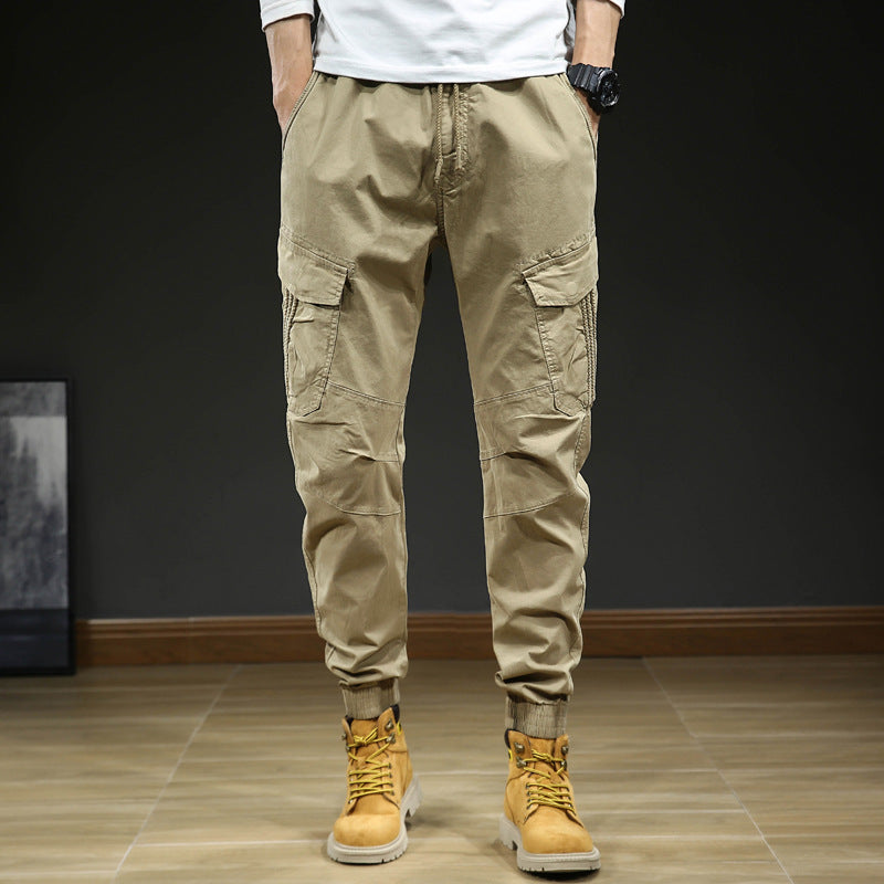 Herren Cargo-Joggerhose mit multifunktionalen Cargotaschen und elastischem Saum – Bravaro