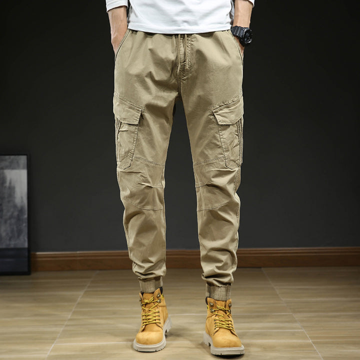 Herren Cargo-Joggerhose mit multifunktionalen Cargotaschen und elastischem Saum – Bravaro