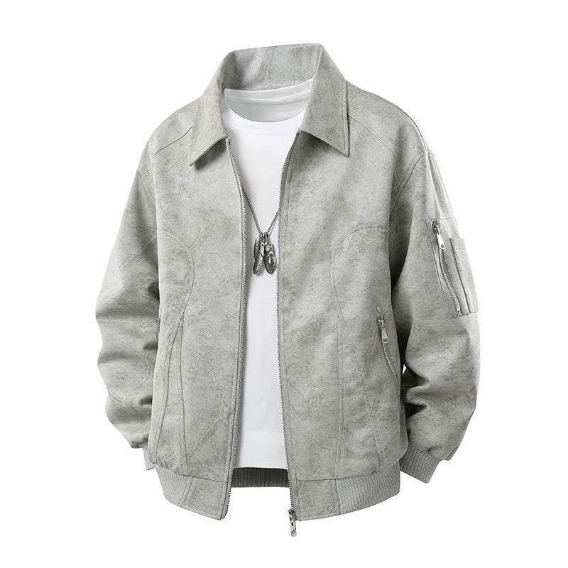 Herren Modische Retro-Lederjacke Echo Archiv