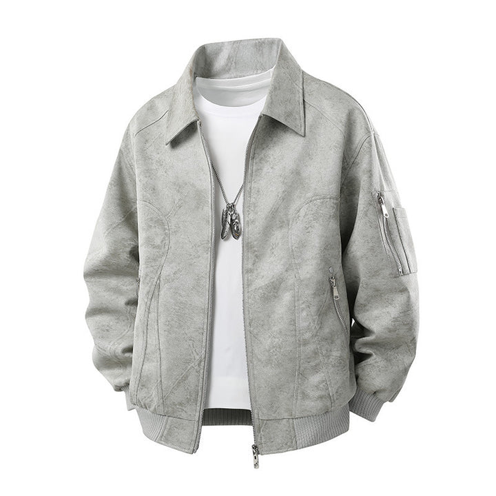 Herren Modische Retro-Lederjacke Echo Archiv